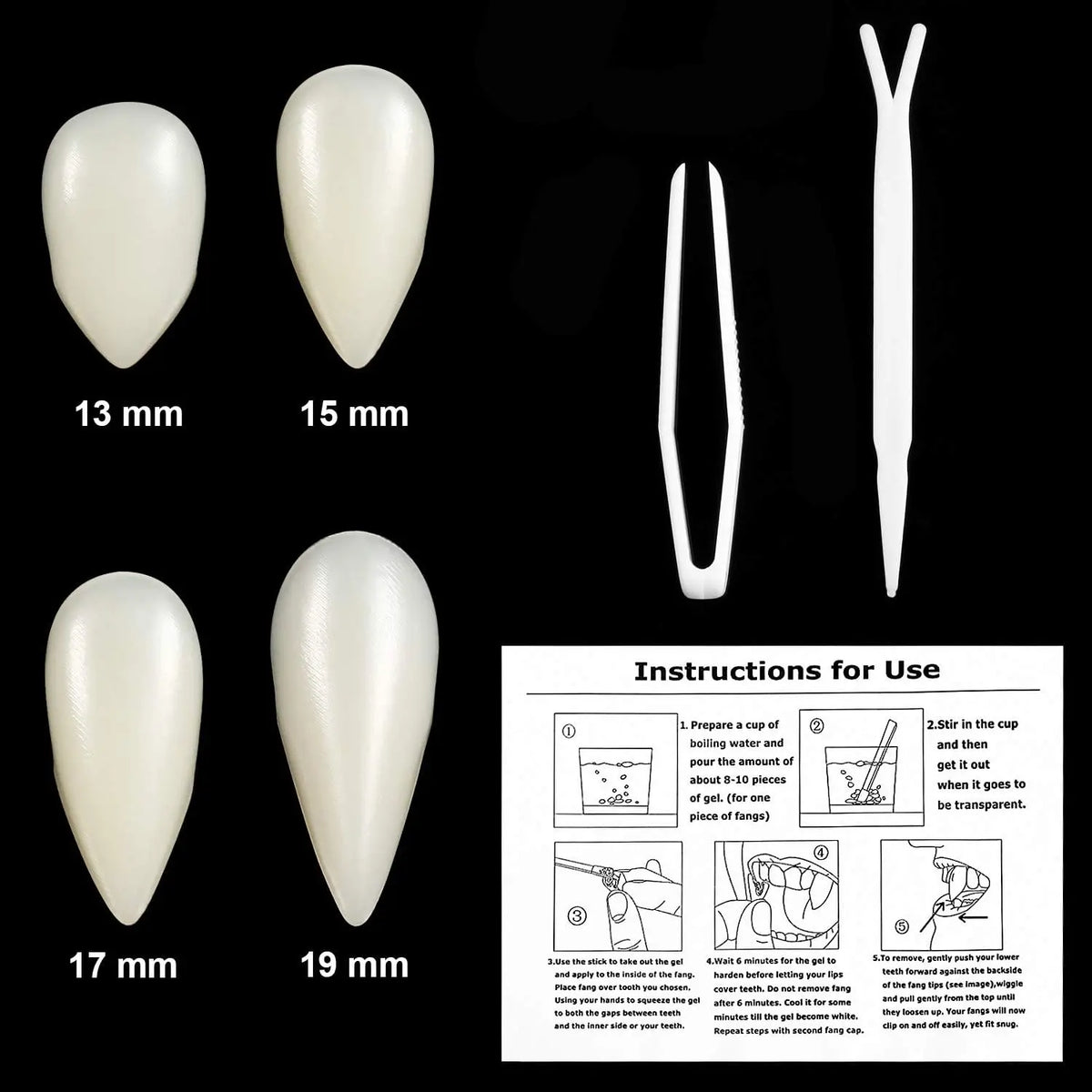 Denti da vampiro per cosplay Halloween