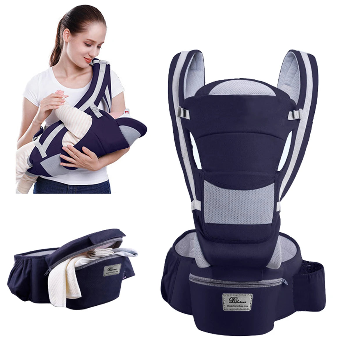 Marsupio Ergonomico Neonato – Porta Bambino Ergonomico con Supporto Anca