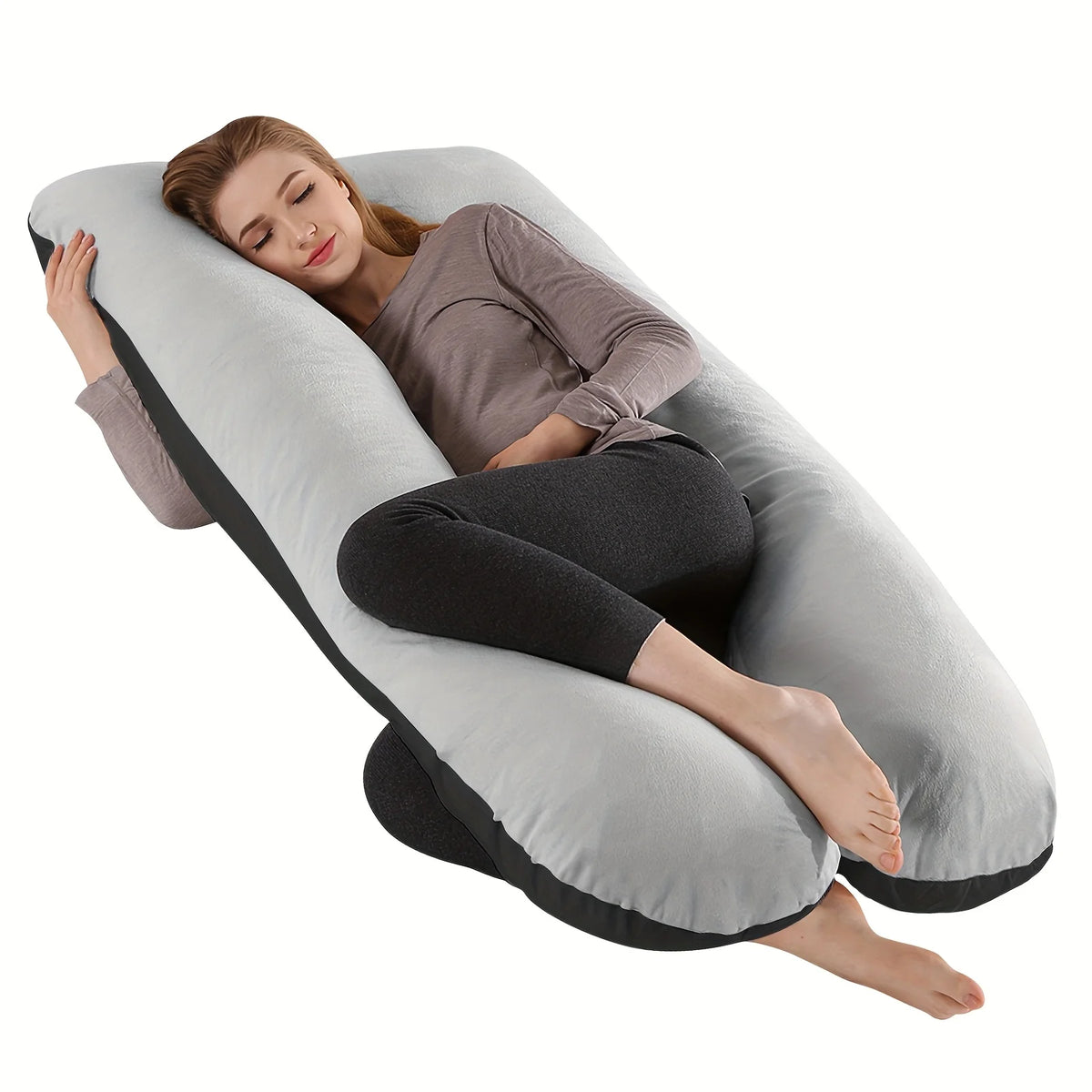 Cuscino Ergonomico a U per Collo e Schiena – Cuscino Maternità, Gravidanza, Ufficio e Viaggio per Adulti