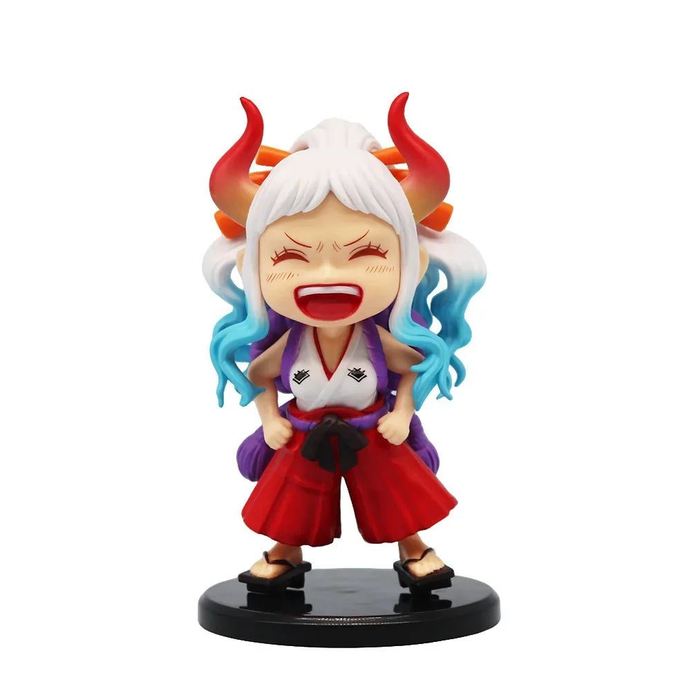 One Piece – Figura Q-Version Seduta 13cm | Luffy, Zoro, Sanji, Ace, Yamato | Modello PVC da Collezione, Idea Regalo