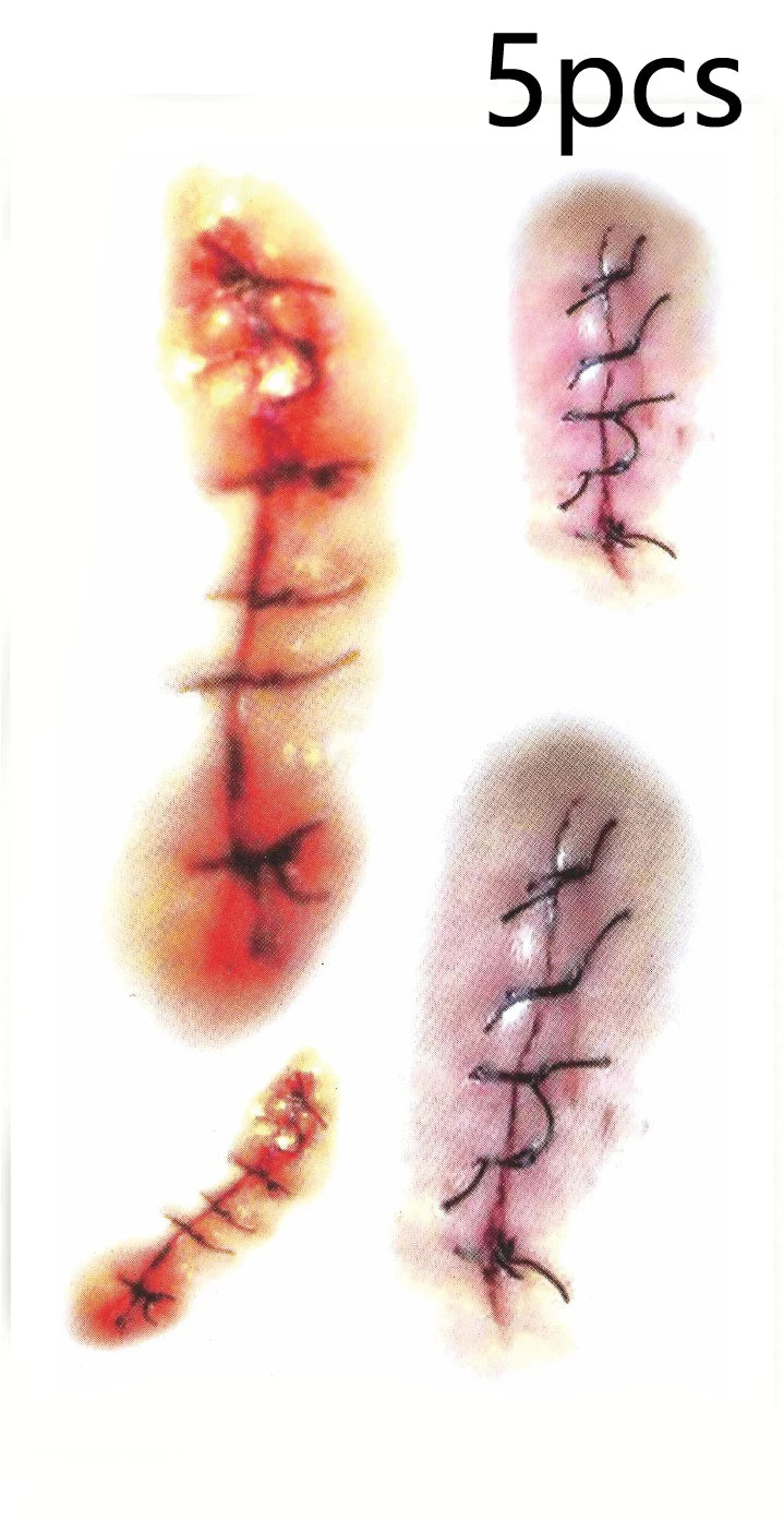 Tatuaggi temporanei cicatrici effetto sangue per Halloween