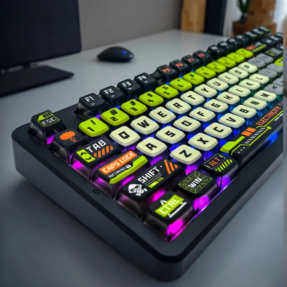 Set 129 keycaps PBT SAX traslucidi Doomsday