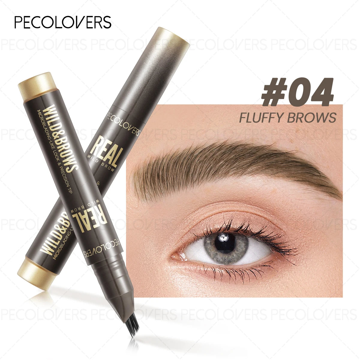Matita Sopracciglia Multi-Fork PECOLOVERS – Effetto Capello per Sopracciglia Perfette