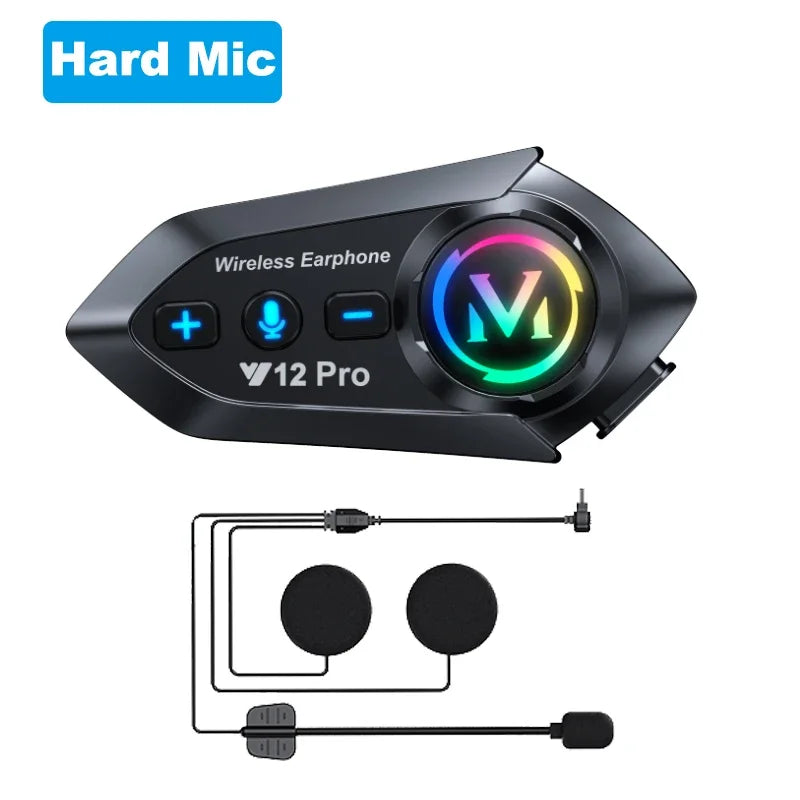Interfono Bluetooth per casco moto Y12 Pro