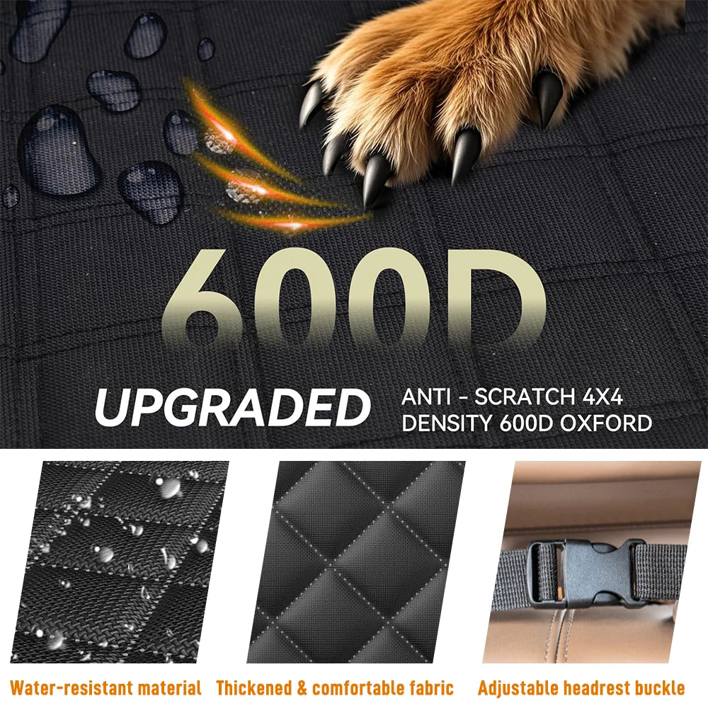 Coprisedile Auto per Cani 137×147 cm – 5 Strati Rinforzati, Impermeabile, Antigraffio, Protezione Laterale, Universale per Auto, SUV e Camion