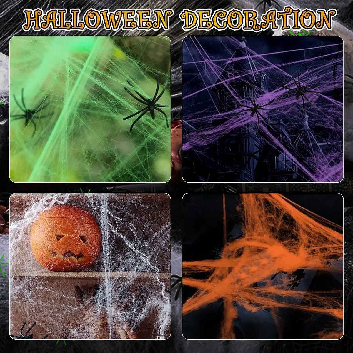 Ragnatela artificiale elastica per Halloween