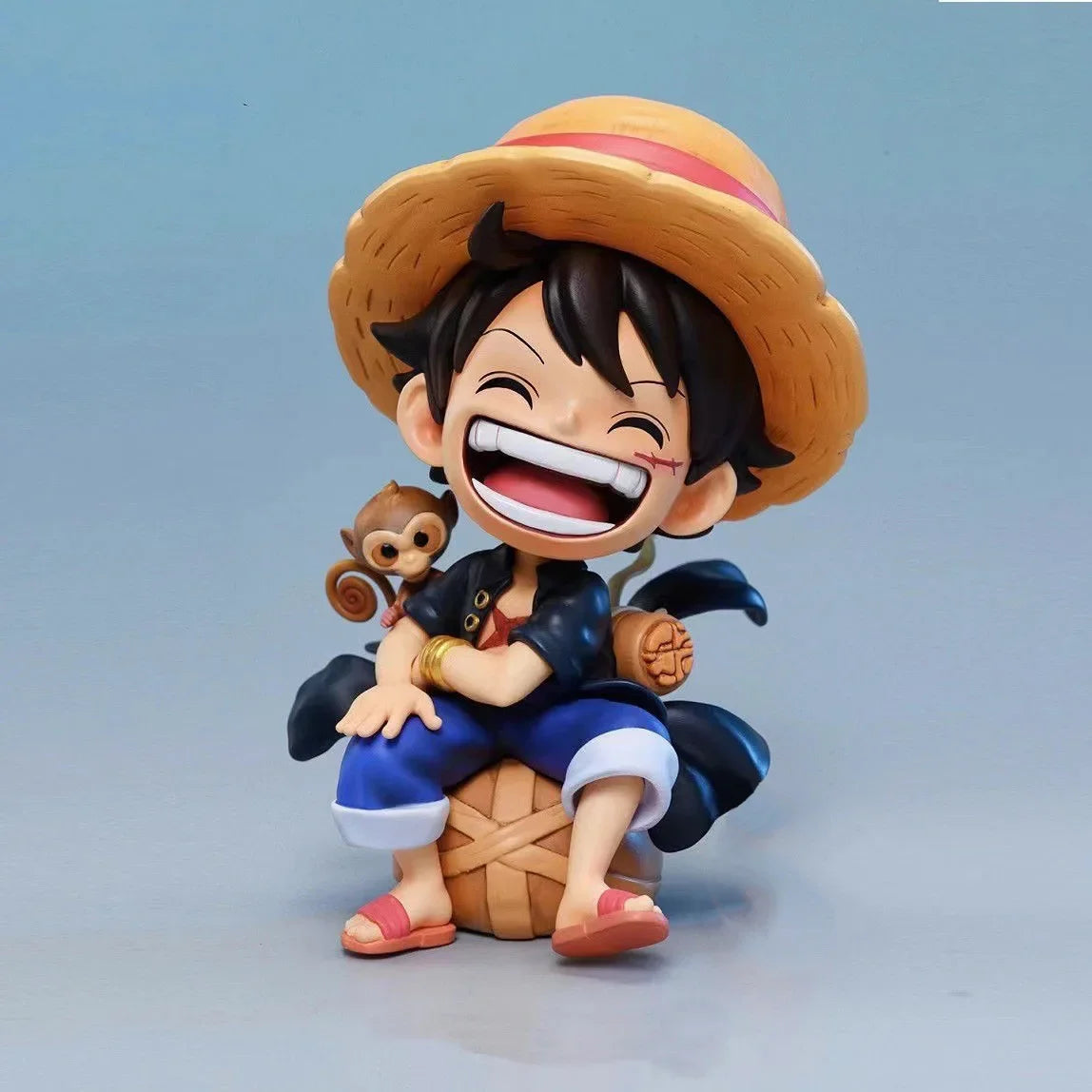 One Piece – Figura Q-Version Seduta 13cm | Luffy, Zoro, Sanji, Ace, Yamato | Modello PVC da Collezione, Idea Regalo