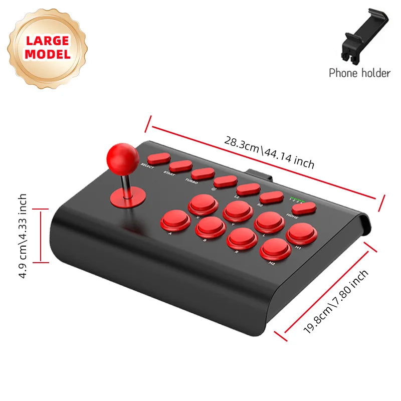 Joystick Arcade Wireless – Controller da Gaming per PC, Android, iOS, Switch, PS3/PS4 – Fighting Stick per Street Fighter e MAME