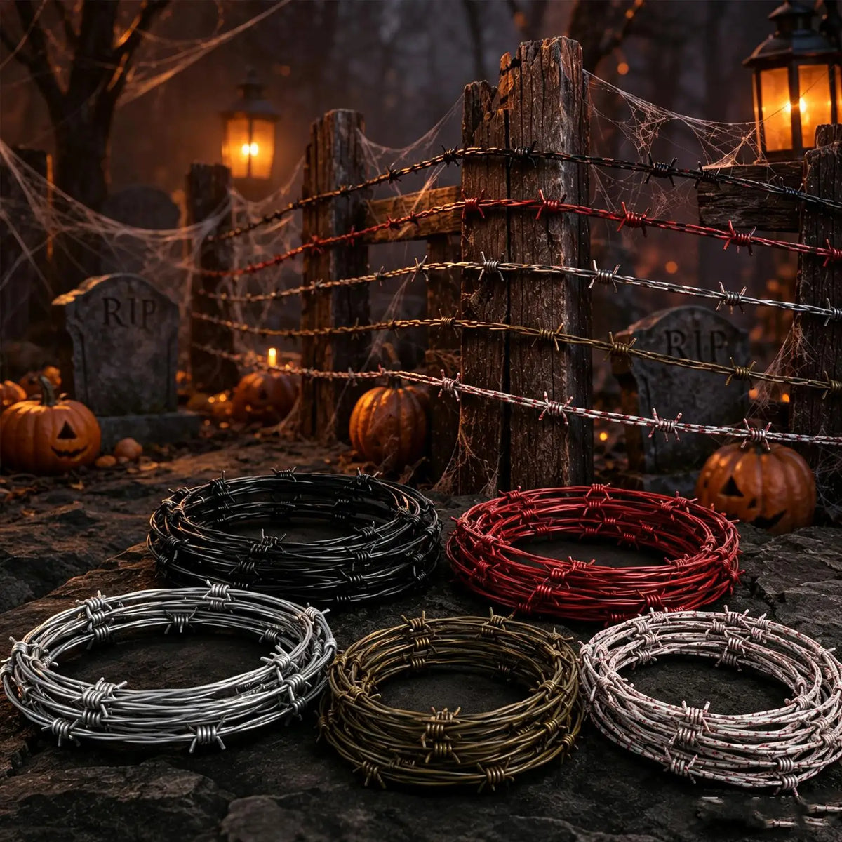 Filo spinato finto insanguinato per Halloween