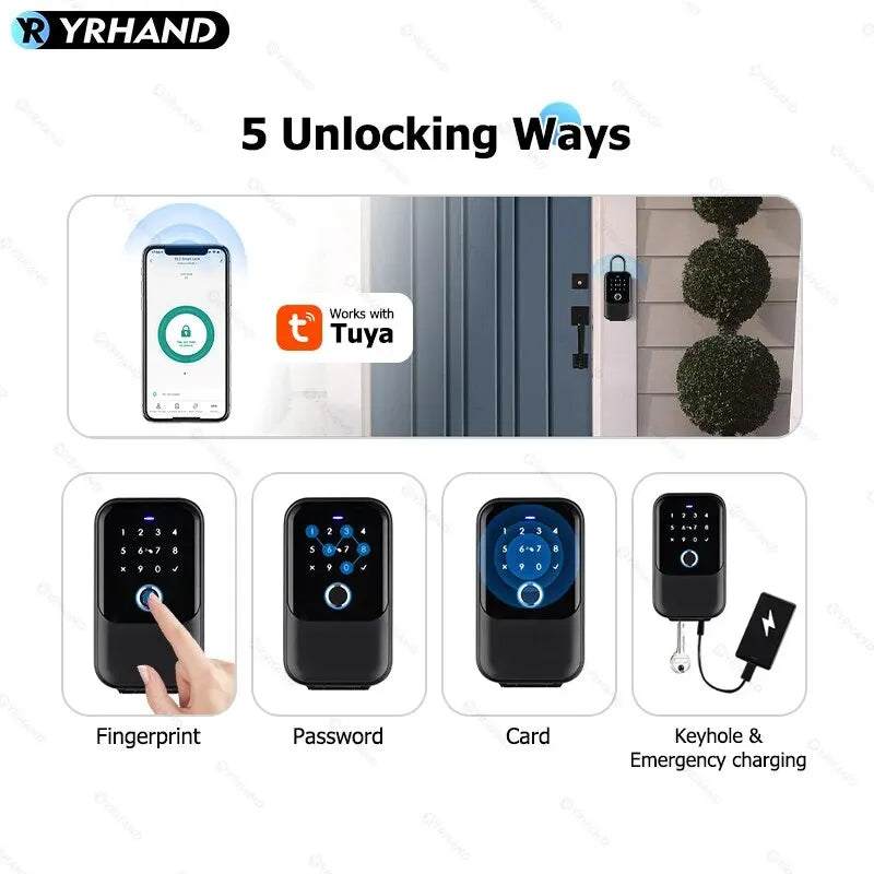 Cassetta Portachiavi Smart TTlock/Tuya WiFi Bluetooth – Impronta Digitale, Codice, App, Scheda IC, IP66