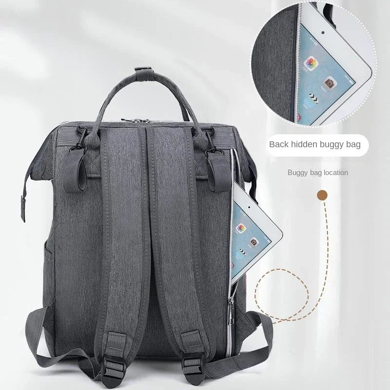 Zaino Fasciatoio Mommy Bag – Borsa Pannolini Grande Capacità con Tappetino Cambio