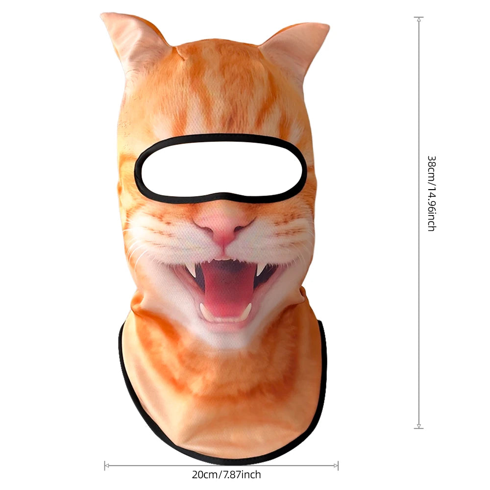 Passamontagna 3D Animali – Maschera Integrale per Moto, Bici, Sci, Protezione UV Collo e Viso