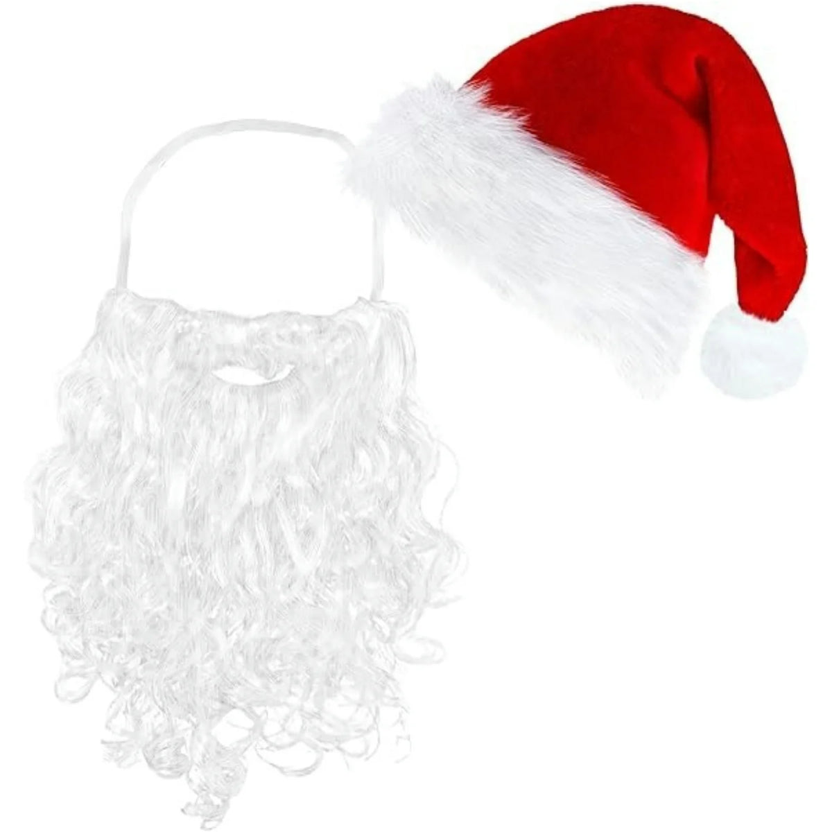 Cappello Babbo Natale rosso in peluche