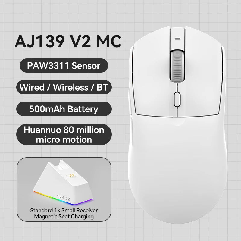 Mouse gaming AJAZZ AJ139 V2 MC tri-mode RGB