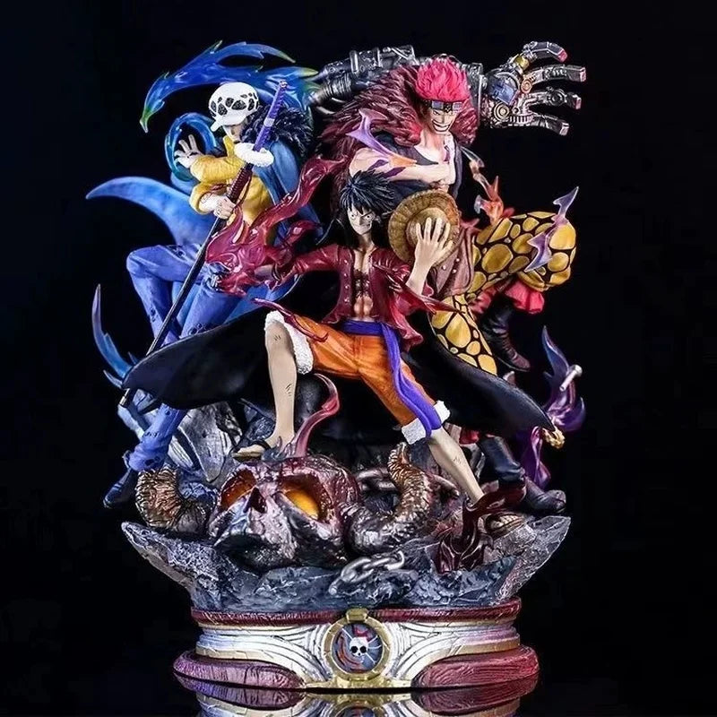 Action Figure One Piece – I 3 Capitani: Luffy e Trafalgar Law | Statua in PVC 20/23cm da Collezione