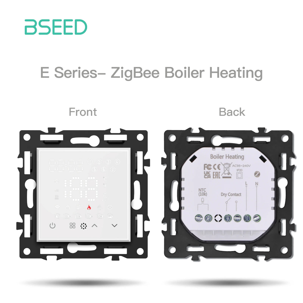 Termostato Smart Zigbee BSEED – Riscaldamento a Pavimento, Caldaia o Acqua – Controllo App Tuya/Alexa/Google Home, Schermo LED Touch