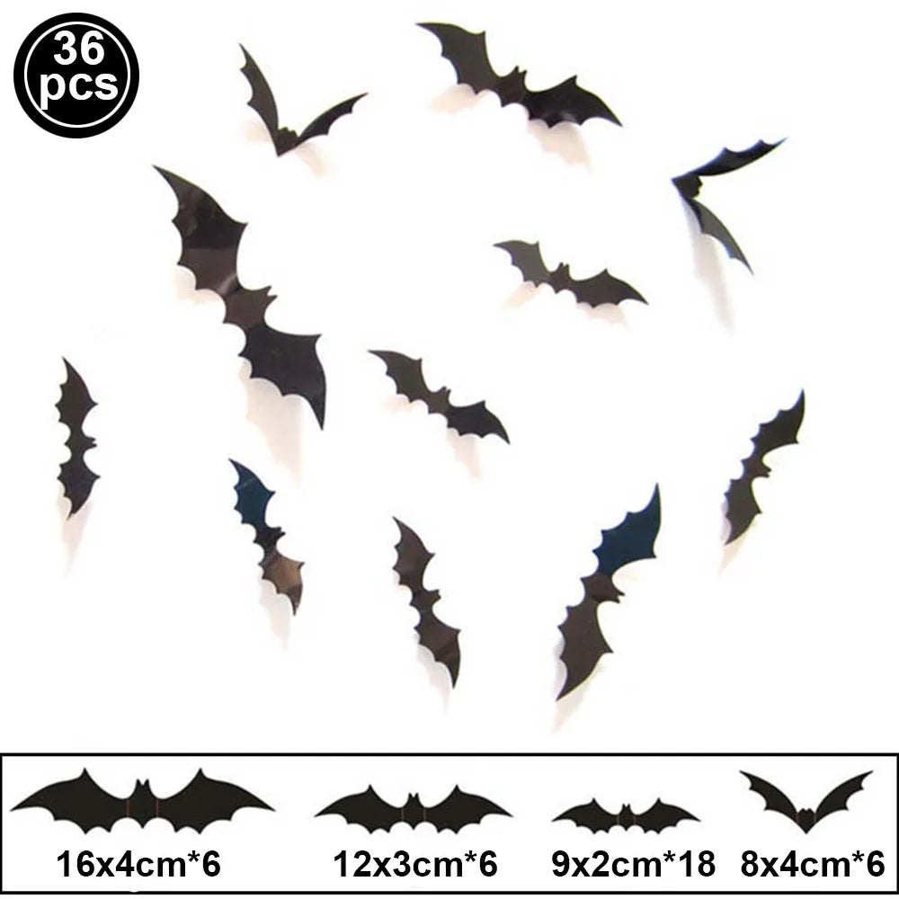 Pipistrelli 3D adesivi da parete per Halloween