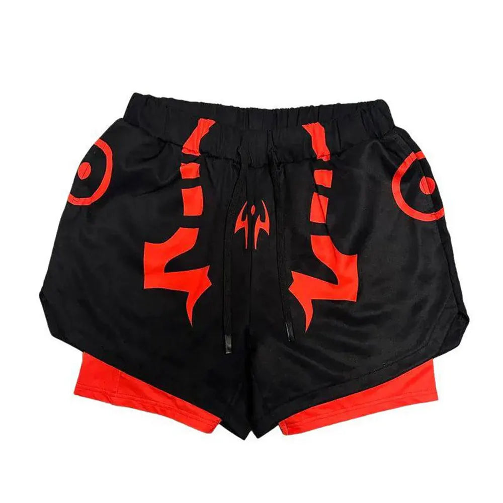 Set Compressione Anime Jujutsu Kaisen – Maglia 3D + Shorts da Palestra, Asciugatura Rapida, per Uomo