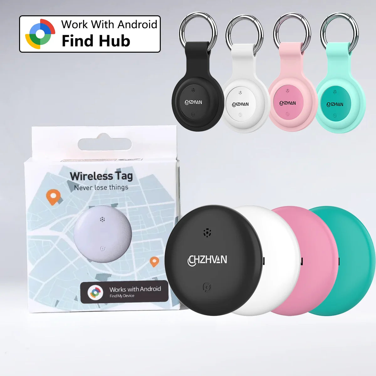 Mini Tracker Bluetooth per Android – Localizzatore Smart per Chiavi, Borsa e Bagagli, Compatibile con Google Find Hub