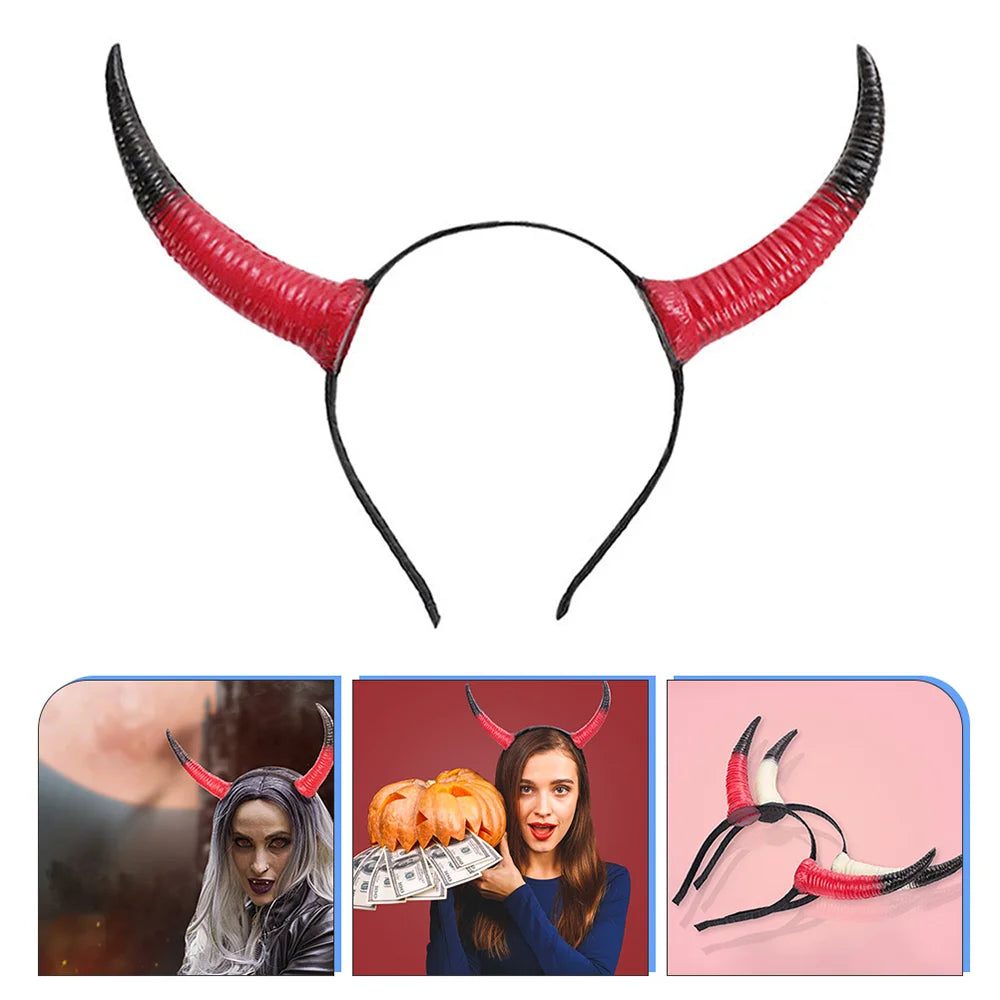 Cerchietto con corna da diavolo curve