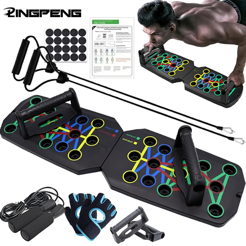 Push-up Board Multifunzione Pieghevole – Panca per Pettorali, Addome, Braccia e Schiena, Portatile per Casa e Palestra