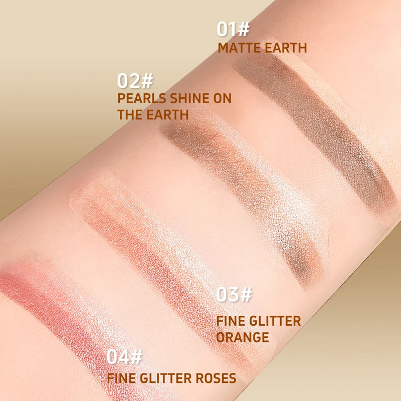 O'CHEAL Matita Ombretti 3 Colori – Glitter Waterproof, Lunga Durata, Finish Gradiente