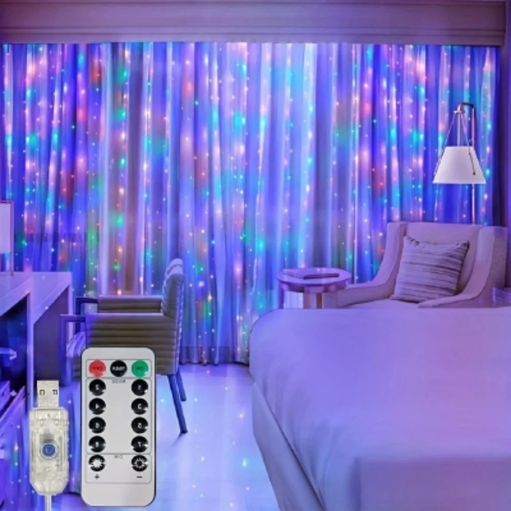 Tenda luminosa LED USB con telecomando