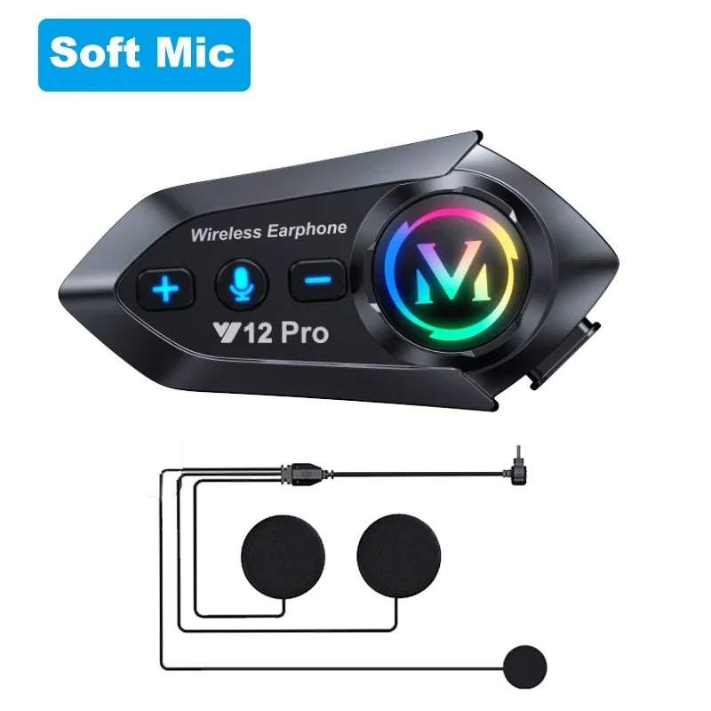 Interfono Bluetooth per casco moto Y12 Pro