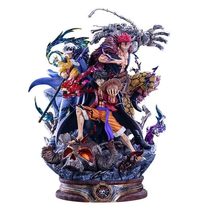Action Figure One Piece – I 3 Capitani: Luffy e Trafalgar Law | Statua in PVC 20/23cm da Collezione