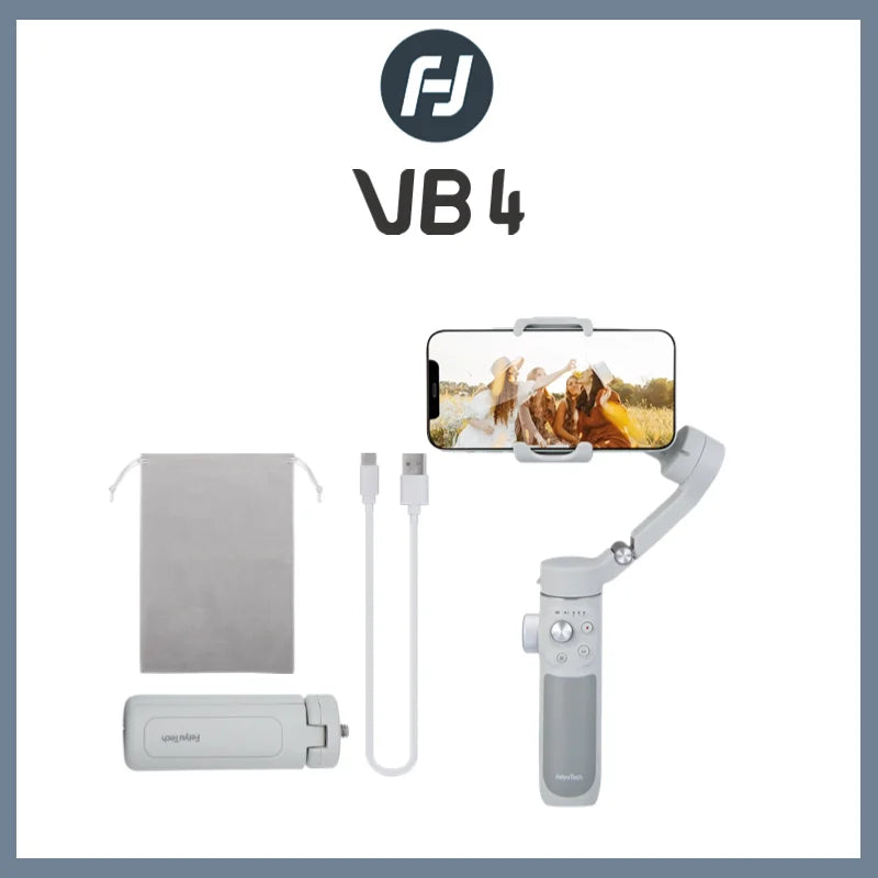 Gimbal FeiyuTech VB4 per smartphone con asta selfie