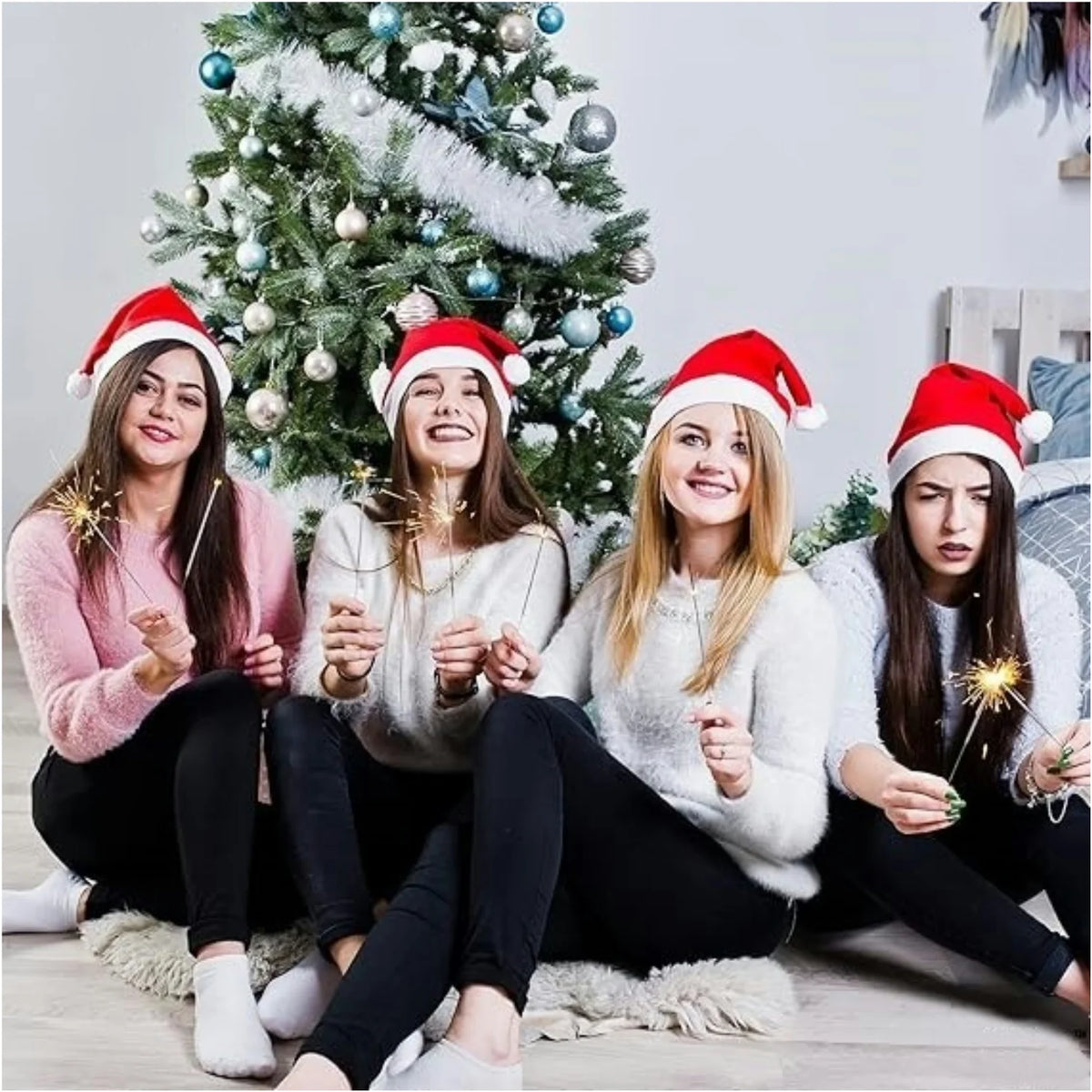 Cappello Babbo Natale rosso in peluche