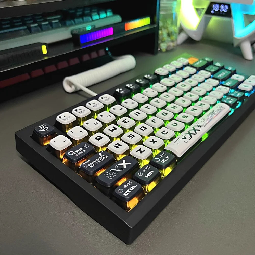 Set 129 keycaps PBT SAX traslucidi Doomsday