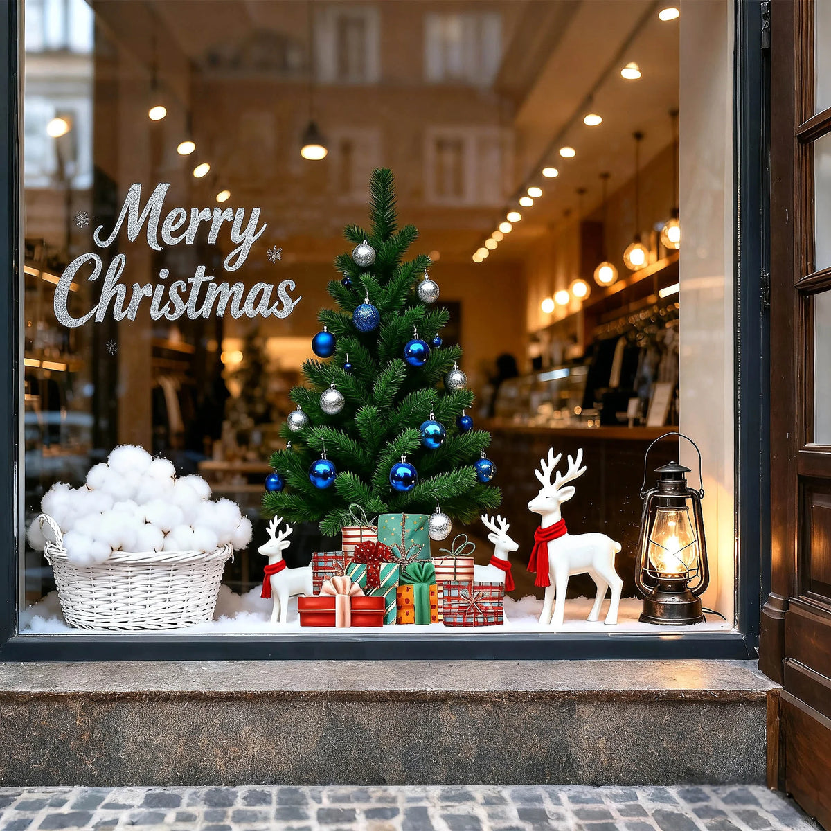 Albero di Natale artificiale verde con supporto stabile