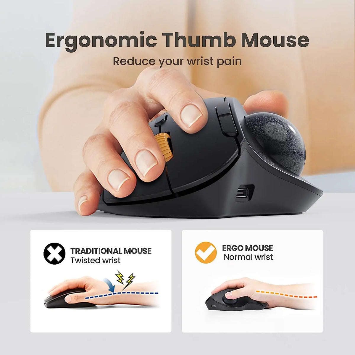 Mouse trackball ergonomico ProtoArc EM04 Bluetooth