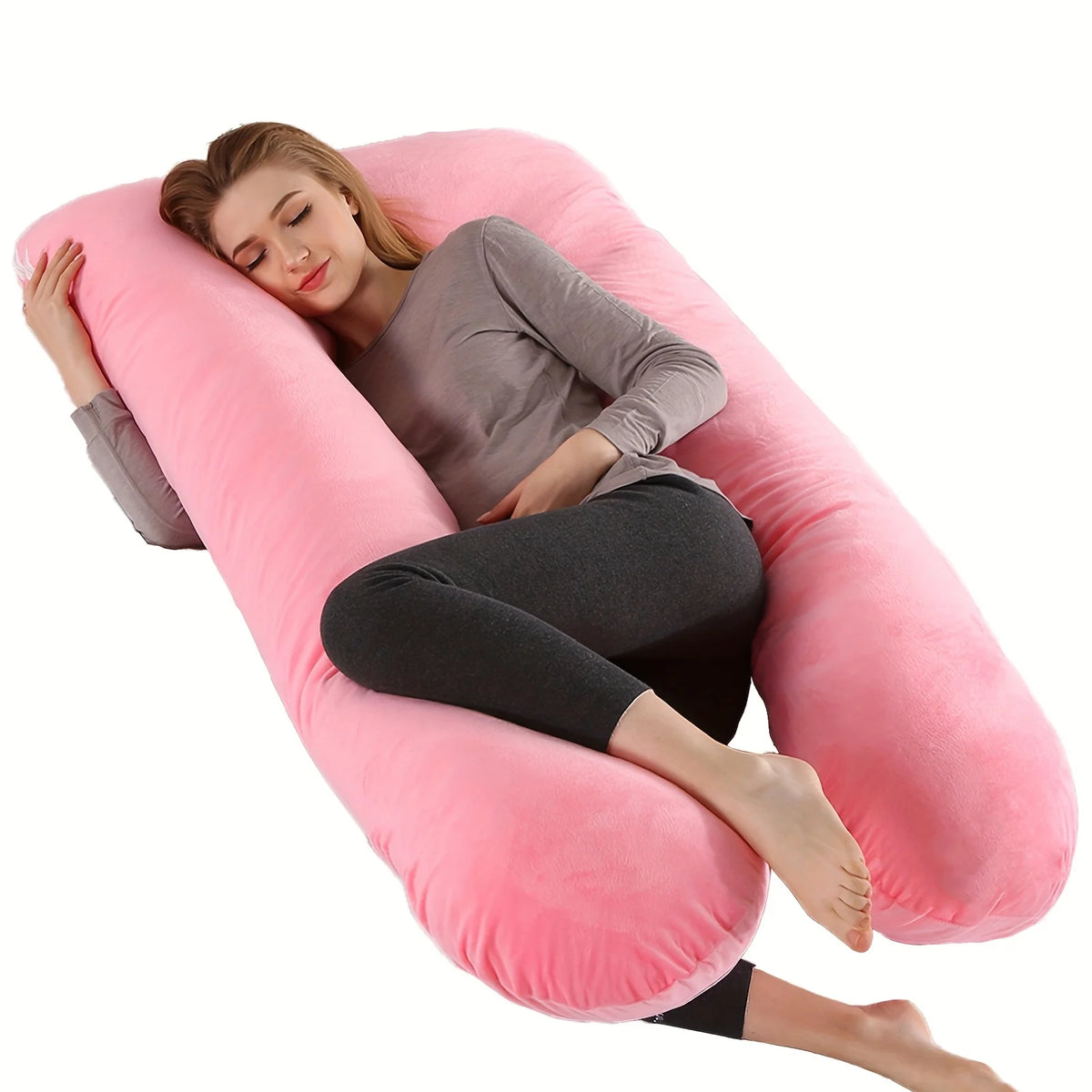 Cuscino Ergonomico a U per Collo e Schiena – Cuscino Maternità, Gravidanza, Ufficio e Viaggio per Adulti