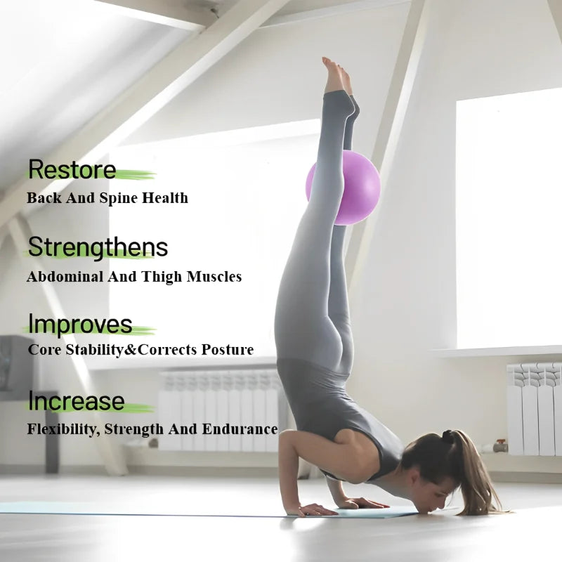 Pallina Yoga e Pilates in PVC Antideflagrante – Mini Ball per Equilibrio, Core e Riabilitazione, Leggera e Portatile