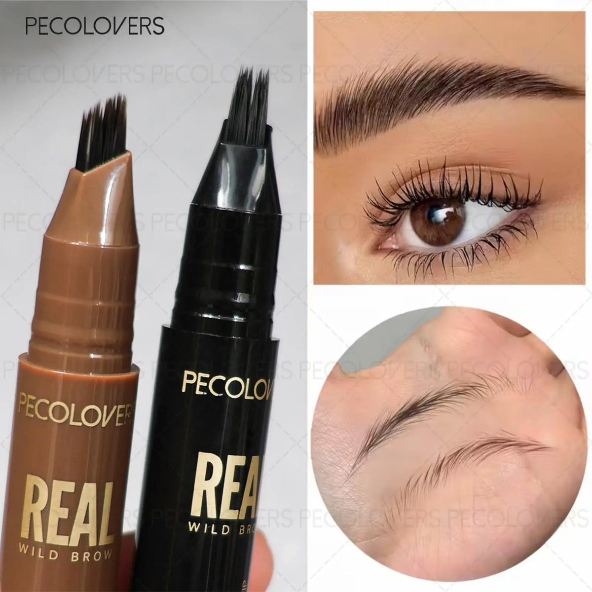 Matita Sopracciglia Multi-Fork PECOLOVERS – Effetto Capello per Sopracciglia Perfette