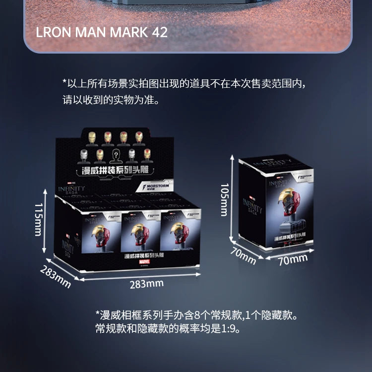 Iron Man – Casco/Maschera 9 Stili | War Machine, MK16, MK42, MK85 | Modello da Assemblare, Idea Regalo